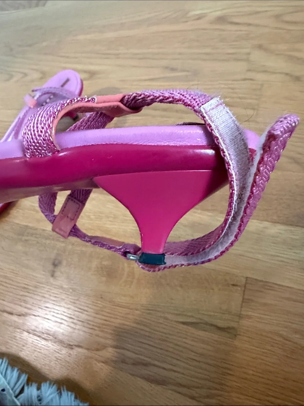 Prada Pink Kitten Heel Sandal